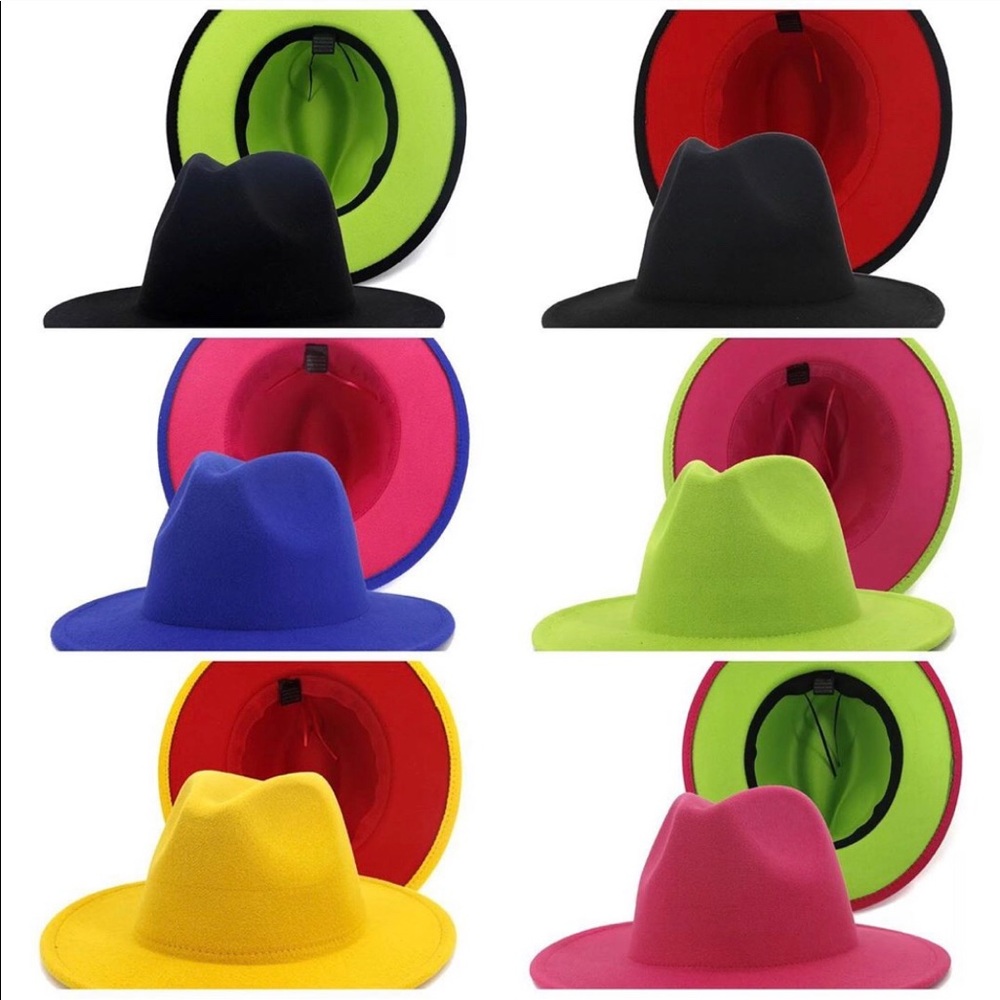 Two-Tone Fedora Hats